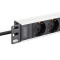 Блок розеток DIGITUS 19" Multiple Socket Outlet with Aluminum Profile, 1U, 9xSchuko, 16А, без вимикача, 2м (DN-95440)