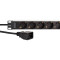 Блок розеток DIGITUS 19" Multiple Socket Outlet with Aluminum Profile, 1U, 9xSchuko, 16А, без вимикача, 2м (DN-95440)