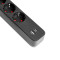 Сетевой фильтр VIDEX Oncord Black, 4 розетки, 1xUSB-C, 1xUSB, 3м (VF-PD43G1QC1PD-B)