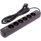 Мережевий фільтр POWERPLANT YS-N6086/3c Black, 6 розеток, 2xUSB-C, 1xUSB, 3м (EX610662)