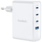 Зарядний пристрій CHOETECH PD9002 100W 3xUSB-C, 1xUSB-A, PD, QC, GaN Wall Charger White