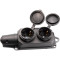 Розетковий блок із заземленням TITANUM Standard IP44 Black, 2 розетки