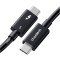 Кабель CHOETECH A3011 Thunderbolt5 (80Gbps) PD 240W, 8K@60Hz, 1м Black
