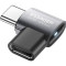 Адаптер OTG ESSAGER USB 4.0 Type-C Female to Male 7-Shaped 240W Gray (EOTG7-YH0G-P)