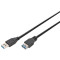 Кабель-удлинитель DIGITUS USB3.0 AM/AF 3м Black (AK-300203-030-S)