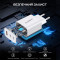 Зарядний пристрій CHOETECH PD3046 30W USB-A, 2xUSB-C PD3.0, QC3.0 GaN Wall Charger White