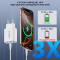 Зарядний пристрій CHOETECH PD3046 30W USB-A, 2xUSB-C PD3.0, QC3.0 GaN Wall Charger White