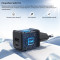 Зарядний пристрій CHOETECH PD5012 30W 1xUSB-C,1xUSB-A PD3.0, QC3.0 GAN Wall Charger Black