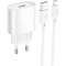 Зарядное устройство HOCO C109A Fighter 1xUSB-A, 2.1A White w/Micro-USB cable (6942007656603)
