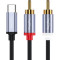 Кабель VEGGIEG V-A621 USB-C - 2xRCA 1.5м Black