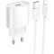 Зарядное устройство HOCO C109A Fighter 1xUSB-A, 2.1A White w/Lightning cable (6942007656597)