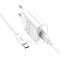 Зарядное устройство HOCO C109A Fighter 1xUSB-A, 2.1A White w/Type-C cable (6942007656610)