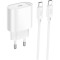 Зарядное устройство HOCO C109A Fighter 1xUSB-C, PD20W White w/Type-C cable (6942007656672)