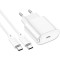 Зарядное устройство HOCO C109A Fighter 1xUSB-C, PD20W White w/Type-C cable (6942007656672)