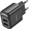 Зарядное устройство HOCO C141A Smart 2xUSB-A,10.5W Black (6942007627849)