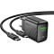 Зарядний пристрій HOCO CS25A Rico 1xUSB-C, 1xUSB-A, PD20W, QC3.0 Black w/Type-C cable (6942007639804)