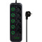 Мережевий фільтр XOKO SP-5-2-1 Black, 5 розеток, 1xUSB-C, 4xUSB, 2м