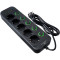 Мережевий фільтр XOKO SP-5-2-1 Black, 5 розеток, 1xUSB-C, 4xUSB, 2м