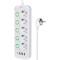 Мережевий фільтр XOKO SP-5-2-1 White, 5 розеток, 1xUSB-C, 4xUSB, 2м