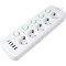 Мережевий фільтр XOKO SP-5-2-1 White, 5 розеток, 1xUSB-C, 4xUSB, 2м