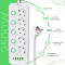 Мережевий фільтр XOKO SP-5-2-1 White, 5 розеток, 1xUSB-C, 4xUSB, 2м