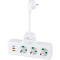 Мережевий фільтр-розетка XOKO SPW-3-2-1 White, 3 розетки, 1xUSB-C, 2xUSB