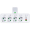 Мережевий фільтр-розетка XOKO SPW-4-2-1 White, 4 розетки, 1xUSB-C, 2xUSB