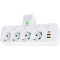 Мережевий фільтр-розетка XOKO SPW-4-2-1 White, 4 розетки, 1xUSB-C, 2xUSB