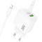 Зарядний пристрій HOCO CS55A Surplus 1xUSB-A, 1xUSB-C, PD30W, QC3.0 White w/Type-C to Lightning cable (6942007631556)