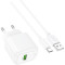 Зарядний пристрій HOCO CS52A Surplus 1xUSB-A, QC3.0, 18W White w/Type-C cable (6942007631471)