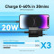 Зарядний пристрій VENTION 1xUSB-C Wall Charger 20W Black w/Type-C cable (G16B0-EU)