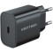 Зарядний пристрій VENTION 1xUSB-C Wall Charger 20W Black w/Type-C to Lightning cable (G17B0-EU)