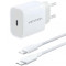 Зарядний пристрій VENTION 1xUSB-C Wall Charger 20W White w/Type-C cable (G16W0-EU)