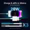Зарядний пристрій VENTION 1xUSB-C Wall Charger 20W White w/Type-C to Lightning cable (G17W0-EU)