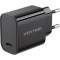 Зарядний пристрій VENTION 1xUSB-C Wall Charger 30W Black w/Type-C cable (G18B0-EU)
