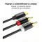 Кабель VENTION USB-C - 2xRCA 1.5м Black (BGDBG)