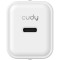 Зарядний пристрій CUDY CH20 GaN Charger USB-C PD 3.0, QC 3.0, 20W White