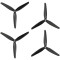 Комплект пропеллеров PROP UA 10x5x3 Carbon Fiber 3-Blade 2СW+2CCW Black (GF10X5)