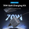 Зарядний пристрій VENTION 2xUSB-C, 1xUSB-A GaN Charger 70W Gray w/Type-C cable (TZ-FEXH0-EU)