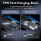 Зарядний пристрій VENTION 2xUSB-C, 1xUSB-A GaN Charger 70W Gray w/Type-C cable (TZ-FEXH0-EU)