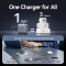 Зарядний пристрій VENTION 2xUSB-C, 1xUSB-A GaN Charger 70W Gray w/Type-C cable (TZ-FEXH0-EU)