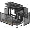 Корпус DEEPCOOL CH260 Wood (R-CH260-BKNWM0-G-1)