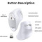 Вертикальна миша UGREEN MU008 Vertical Ergonomic White (45759)