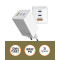 Зарядний пристрій SIGMA MOBILE X-power PS65-01 2xUSB-C, 1xUSB-A GaN Charger 65W White