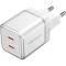 Зарядний пристрій VENTION 2xUSB-C GaN Charger 45W Transparent White (FCFW0-EU)