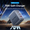 Зарядний пристрій VENTION 2xUSB-C, 1xUSB-A GaN Charger 70W Gray (FEXH0-EU)