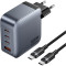 Зарядний пристрій VENTION 3xUSB-C, 1xUSB-A GaN Charger 100W Gray w/Type-C cable (TZ-FETH0-EU)