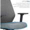 Кресло офисное OFFICEPRO Fusion OC577 Gray