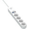 Сетевой фильтр COLORWAY CW-CHE44PDW White, 4 розетки, 2xUSB-C, 2xUSB, 2м