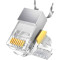 Коннектор зі вставкою VEGGIEG RJ-45 STP Cat.7 25шт/уп Silver